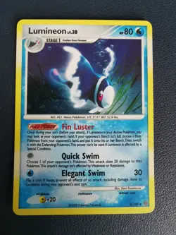 Pokemon Card Lumineon 4/100 D&P Stormfront Holo Rare - Image 1
