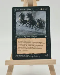 Schwarze Kutsche Heimatlander Magic Karte MTG deutsch (Black Carriage) - Image 1