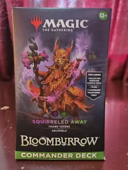 MTG Bloomburrow Commander Deck Squirreled Away Sealed + Dice NM - Image 1