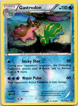 Gastrodon 29/114 Steam Siege Pokemon Reverse Holo Near Mint - Image 1