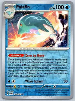 Palafin - Reverse Holo - Twilight Masquerade TWM 060/167 Pokemon Card - Image 1