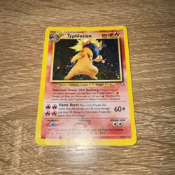 Pokemon Neo Genesis TCG Unlimited Holo Rare Typhlosion Card 17/111 - Image 1