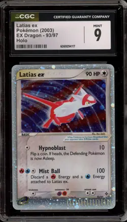 Pokemon Latias ex EX Dragon Holo Ultra Rare #93 CGC 9 Mint - Image 1