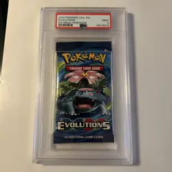 2016 Pokemon XY Evolutions Mega Venusaur Art PSA 9 Graded Pack - Image 1
