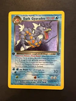 Dark Gyarados Holo 1st Edition 8/82 Team Rocket Set Pokemon - Image 1