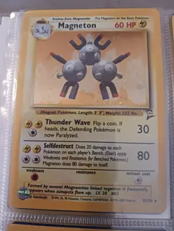 Pokemon TCG Magneton Base Set 2 Holo Rare 9/130 WOTC NM/Mint Never Played - Image 3