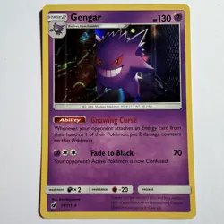 Pokemon TCG Gengar 38/111 Sun & Moon Crimson Invasion Reverse Holo NM - Image 1