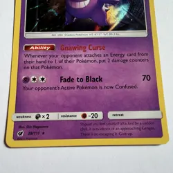 Pokemon TCG Gengar 38/111 Sun & Moon Crimson Invasion Reverse Holo NM - Image 3