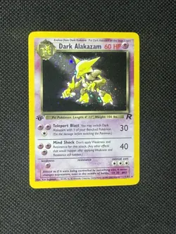 Dark Alakazam 1/82 Team Rocket 1st Edition Holofoil Pokemon TCG - Image 1