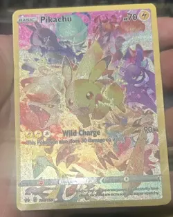 Pokemon TCG Pikachu Secret Rare Full Art Holo 160/159 Crown Zenith - Image 3
