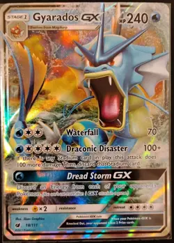 Gyarados GX 18/111 Pokemon Crimson Invasion Ultra Rare Near Mint (NM) 2017 - Image 1