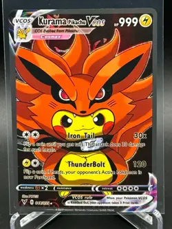 Pokemon Pikachu Cosplay Kurama + Rikudo Naruto Custom Art NM - Image 2