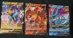 Suicune V 031 Raikou V 048 Entei V 022 Evolving Skies Brilliant Stars Pokemon - Image 1