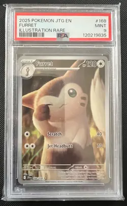 Pokemon Furret Journey Together 168/159 Illustration Rare PSA 9 - Image 1