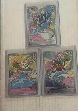 Pokemon TCG First Partner Illustration Collection Alola: Rowlet, Litten, Popplio - Image 1