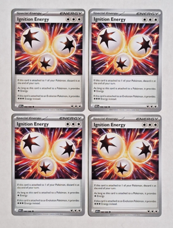 Pokemon TCG 4x Ignition Energy 086/086 White Flare Playset NM - Image 1