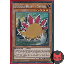 Yugioh Doodle Beast - Stego BLCR-EN032 Secret Rare 1st Edition NM - Image 1