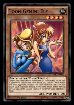Toon Gemini Elf DPBC-EN045 Common Duelist Pack: Battle City Yu-Gi-Oh NM - Image 1