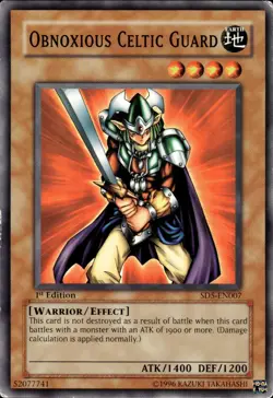 Obnoxious Celtic Guard - 1st Edition SD5-EN007 - MP - YuGiOh - Image 1