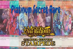 Yugioh Quarter Century Stampede RA04 Platinum Secret Rare 1st Edition MINT - Image 1