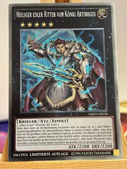 Heiliger Edler Ritter Von Konig Artorigus NKRT-DE038 Platinum Rare DE NM YUGIOH - Image 1