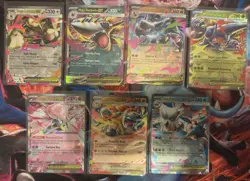 Phantasmal Flames Pokemon TCG Bundle X7 Ex Cards - Image 1