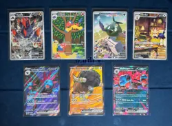 Pokemon TCG Scarlet & Violet White Flare IR, Full Art & EX Bundle x7 Cards - Image 1