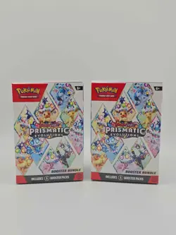 2 X Pokemon TCG Scarlet & Violet Prismatic Evolutions Booster Bundle New Sealed - Image 1