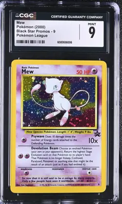 Pokemon Mew Black Star Promo Holo CGC 9 2000 Pokemon League Wizards of the Coast - Image 3