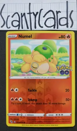 Pokemon NM Numel (Peelable Ditto) Common Reverse Holo Pokemon GO 013/078 - Image 4