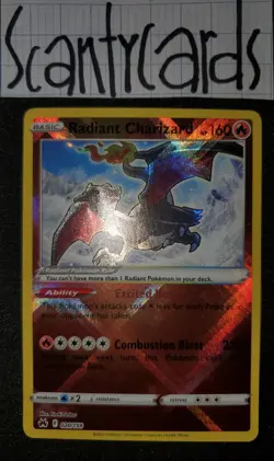 NM pokemon crown zenith holo radiant charizard 020/159 - Image 2