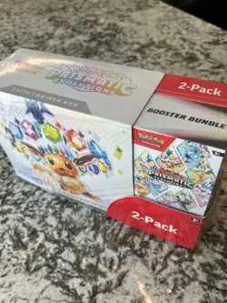 Pokemon Prismatic Evolutions Elite Trainer Box & Booster Bundle - Costco 2 Pack - Image 1