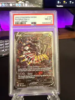 Pokemon Giratina V Full Art Ultra Rare Holo Lost Origin Swsh11 186/196 PSA 8 - Image 1