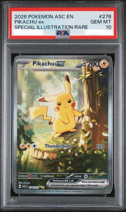 2026 POKEMON ASC EN-ASCENDED HEROES SIR PIKACHU EX 276 PSA 10 - Image 1