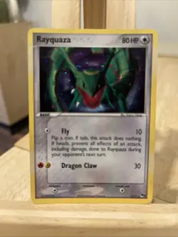 Pokemon TCG Rayquaza Holo Promo Card Pop Series 1, 3/17, LP Condition - Image 1