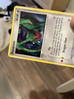 Pokemon TCG Rayquaza Holo Promo Card Pop Series 1, 3/17, LP Condition - Image 2