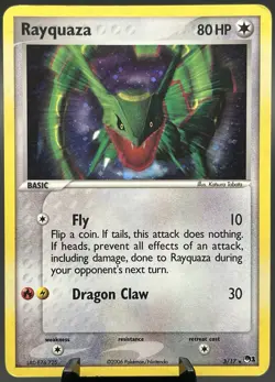 Rayquaza 3/17 POP Series 1 Holo Rare 2006 Pokemon TCG LP - Image 1