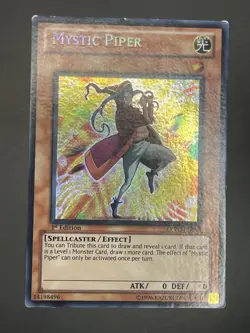 YUGIOH MYSTIC PIPER SECRET RARE 1ST EDITION GOOD CONDITION EXVC-EN005 - Image 1