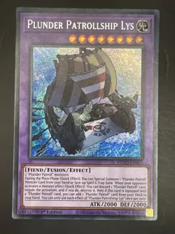 YUGIOH PLUNDER PATROLLSHIP LYS SECRET RARE 1ST EDITION NEAR MINT ETCO-EN087 - Image 1