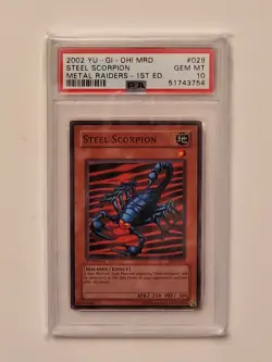 2002 YuGiOh Steel Scorpion 1st edition MRD-029 METAL RAIDERS PSA 10 Gem Mint - Image 1