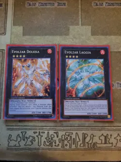 YUGIOH EVOLZAR DOLKKA SECRET + EVOLZAR LAGGIA CT09 SUPER LIMITED ED NM - Image 1
