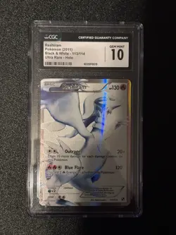 Pokemon Reshiram Full Art Ultra Rare Holo Card Black and White, 113/114 - Image 2