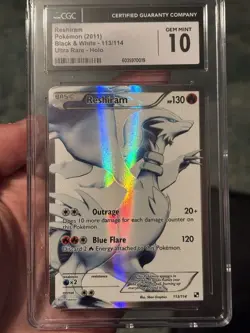Pokemon Reshiram Full Art Ultra Rare Holo Card Black and White, 113/114 - Image 3