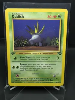 Oddish 58/64 Jungle Pokemon Card WOTC Vintage Non-Holo NM - Image 1