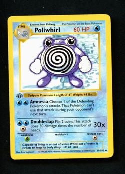 Pokemon Card: 1st Edition POLIWHIRL Base Uncommon (LP) - Image 1