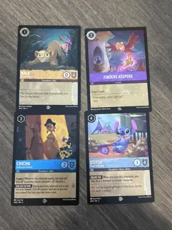 DISNEY LORCANA SHIMMERING SKIES FOIL PROMOS CARD SET OF 4 - Image 1