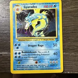 Pokemon Card Gyarados 7/130 Holo Base Set 2 LP - Image 1