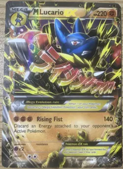 Pokemon TCG M Lucario EX 55/111 Furious Fists Holo Full Art Ultra Rare Card HP - Image 1