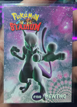 2000 - MEWTWO - Pokemon Card Danone Stadium Tip #150 - MISSING FOIL ERROR - NM! - Image 1