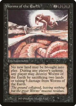 Worms of the Earth 1x MtG The Dark DRK SP/NM - Image 1
